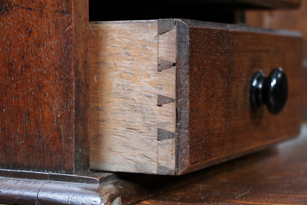 Small Antique 19th Century Walnut & Oak Spice Cabinet View XIII