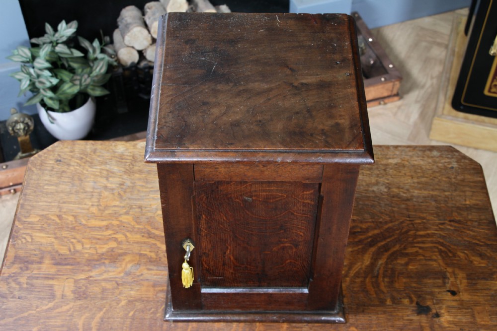 Small Antique 19th Century Walnut & Oak Spice Cabinet View XV