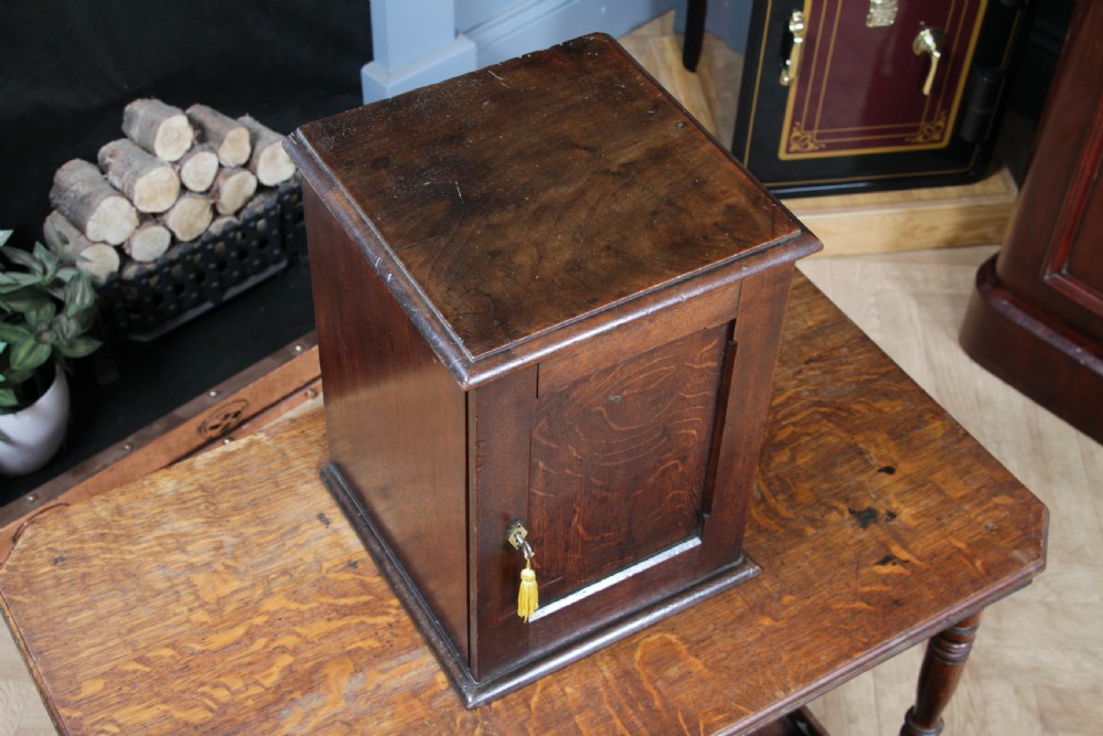 Small Antique 19th Century Walnut & Oak Spice Cabinet View XVI