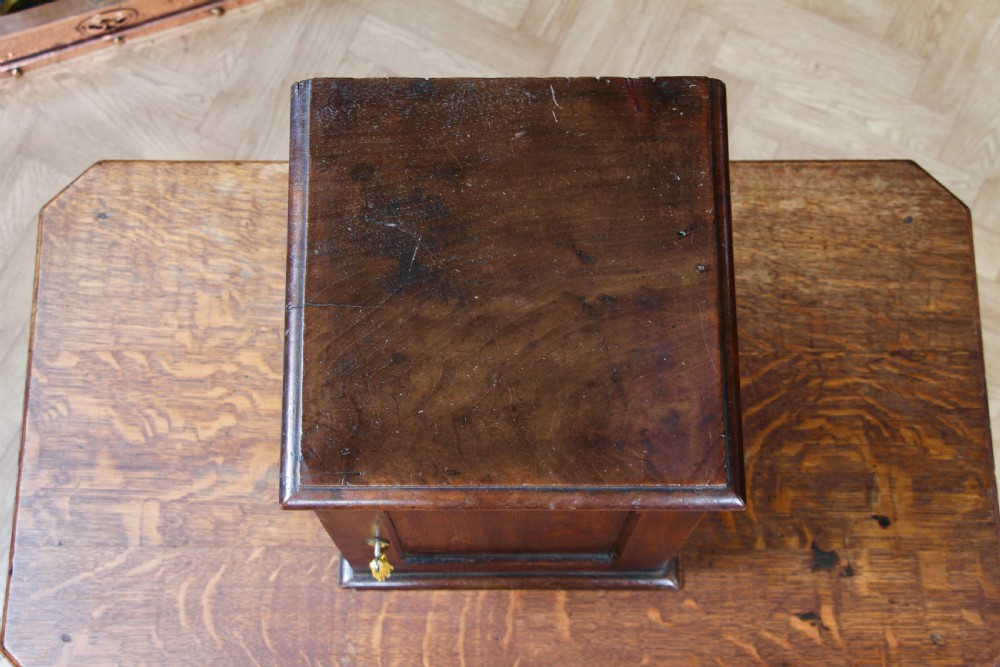 Small Antique 19th Century Walnut & Oak Spice Cabinet View XVII