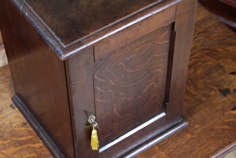 Small Antique 19th Century Walnut & Oak Spice Cabinet View XVIII
