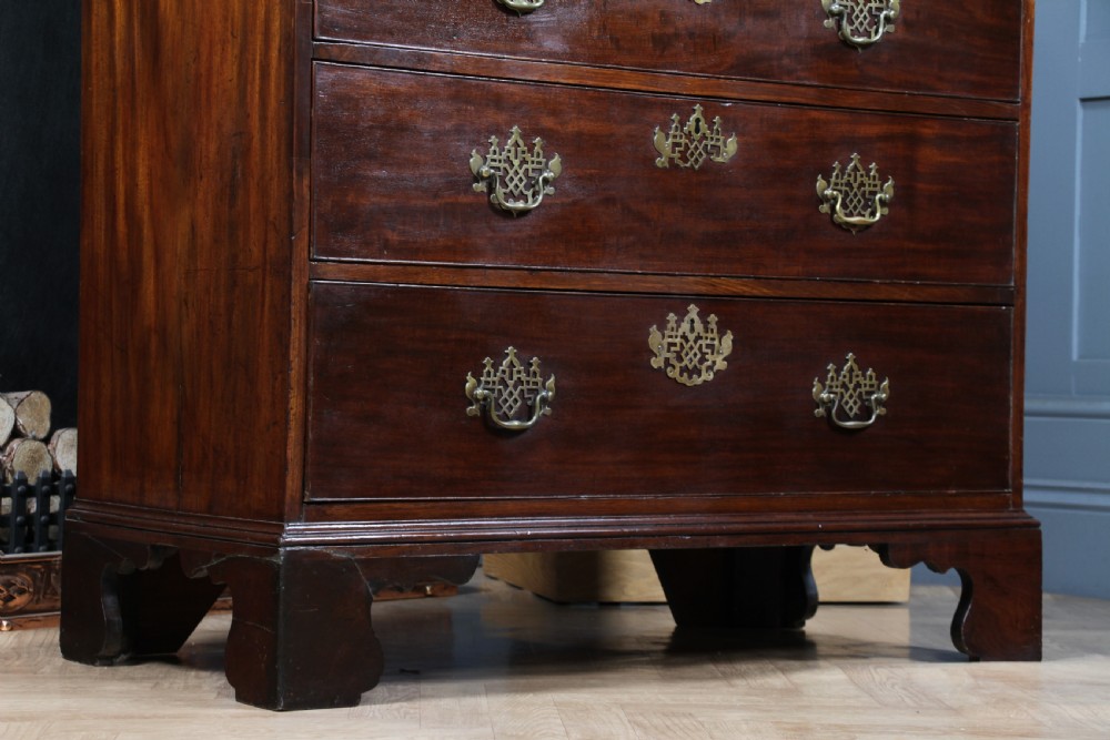 Antique George III Georgian Mahogany Chest on Chest 8 Drawers With Key C1770 View IX