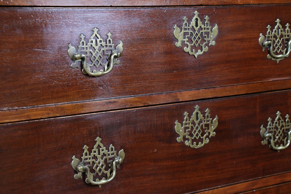 Antique George III Georgian Mahogany Chest on Chest 8 Drawers With Key C1770 View XVI