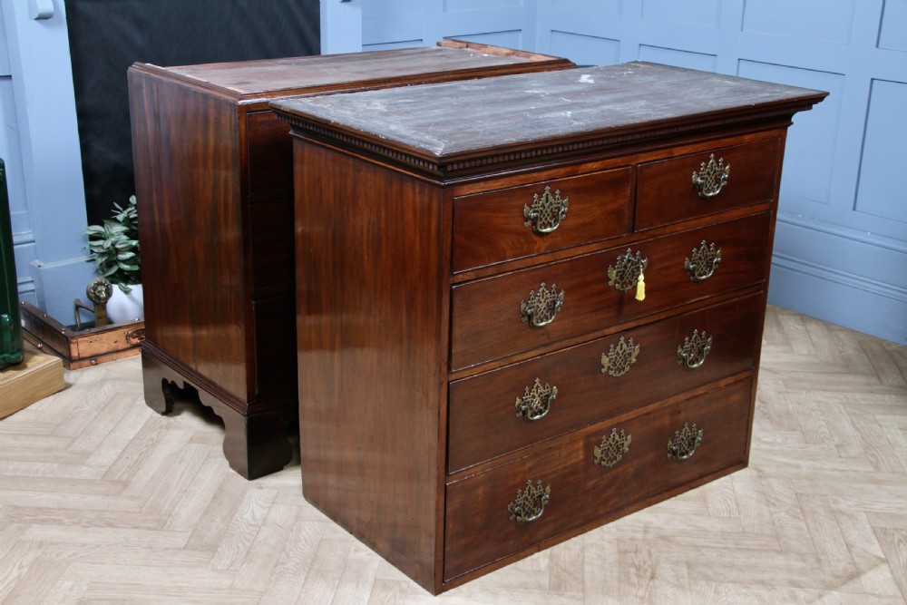Antique George III Georgian Mahogany Chest on Chest 8 Drawers With Key C1770 View XXIV