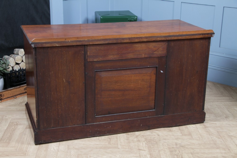 Antique Late Victorian Twin Pedestal Walnut Clerk's Desk C1880 View XX