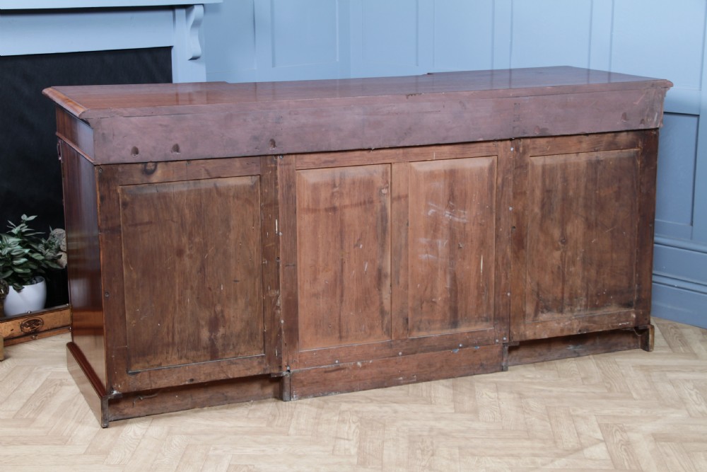 Outstanding Original Antique Victorian Grand 4 Door Blond Fiddleback Mahogany Breakfront Sideboard C1870 View XXV