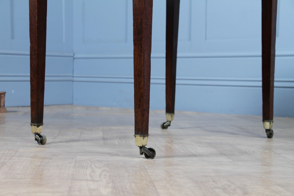 Georgian Solid Mahogany Small Drop Leaf Pembroke Occasional Table With Drawer View VIII