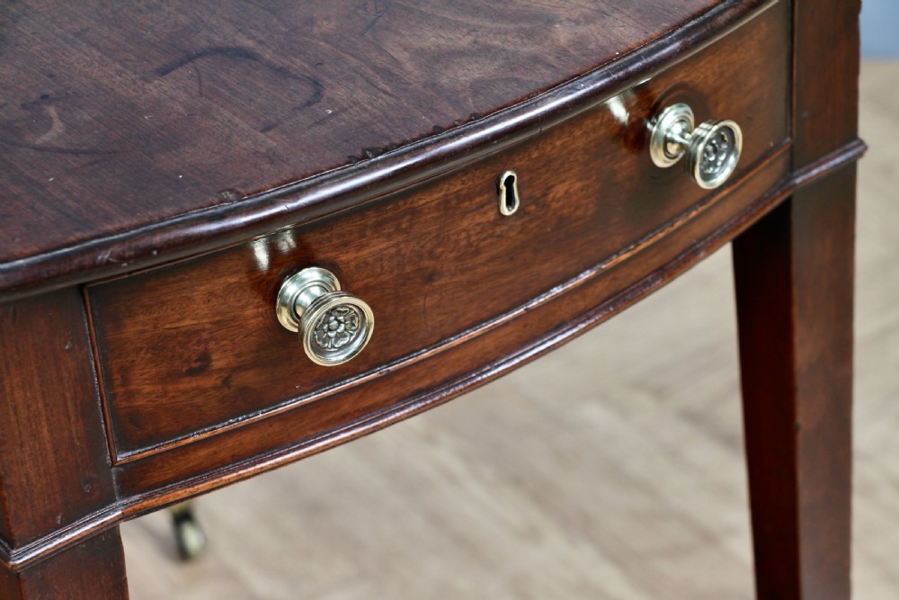 Georgian Solid Mahogany Small Drop Leaf Pembroke Occasional Table With Drawer View XI