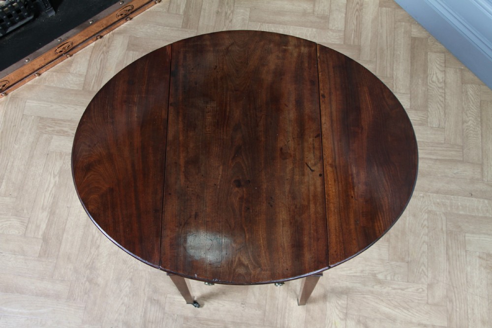 Georgian Solid Mahogany Small Drop Leaf Pembroke Occasional Table With Drawer View XIV