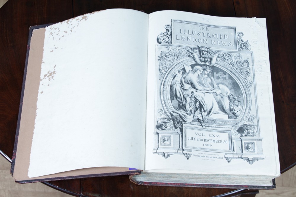 Large Antique Victorian Book 'The Illustrated London News 1899 July - Dec' Books View II