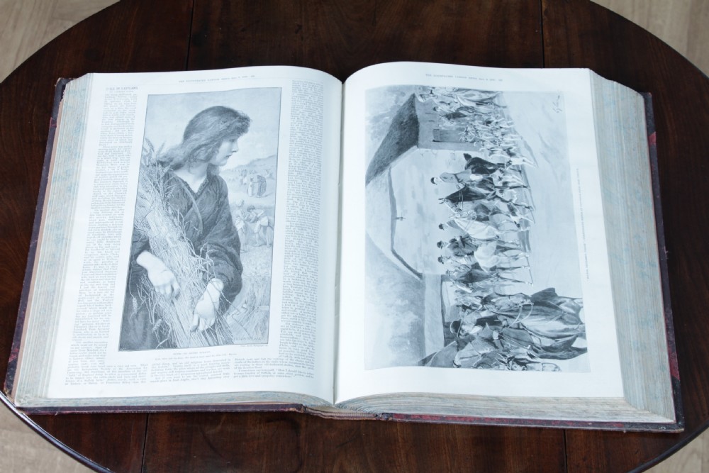 Large Antique Victorian Book 'The Illustrated London News 1899 July - Dec' Books View IV