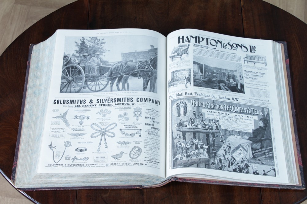 Large Antique Victorian Book 'The Illustrated London News 1899 July - Dec' Books View VI