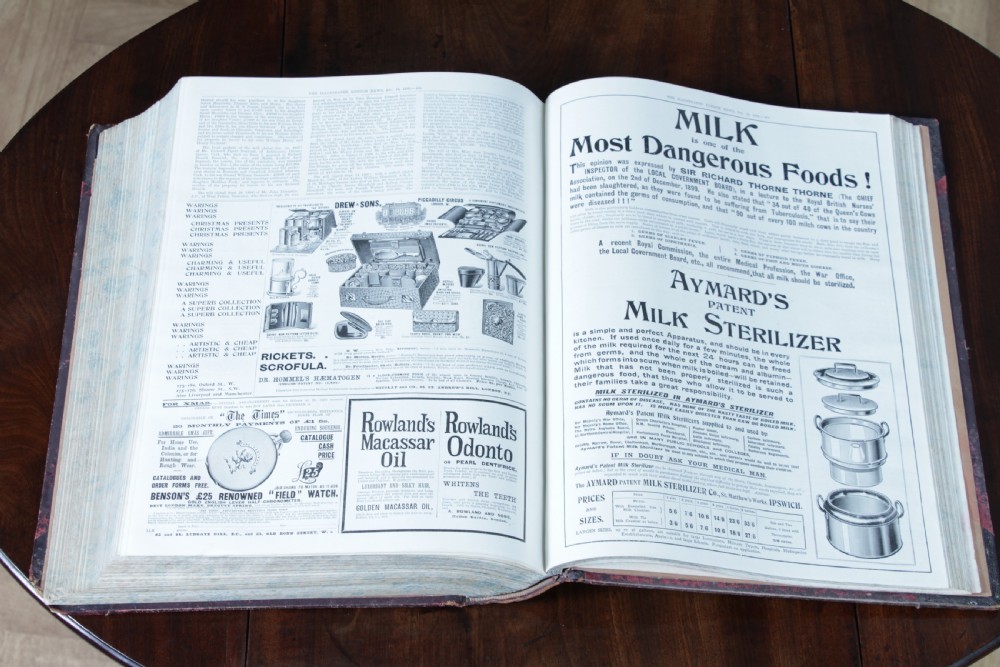 Large Antique Victorian Book 'The Illustrated London News 1899 July - Dec' Books View VII