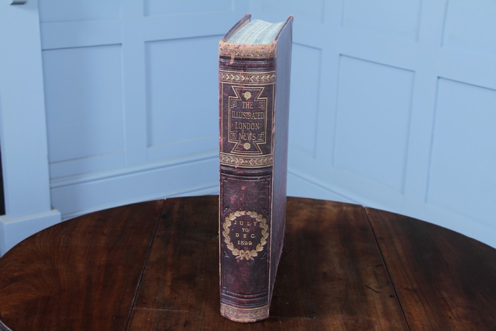 Large Antique Victorian Book 'The Illustrated London News 1899 July - Dec' Books View XI