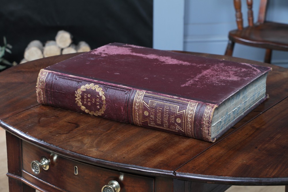 Large Antique Victorian Book 'The Illustrated London News 1898 July - Dec' Books