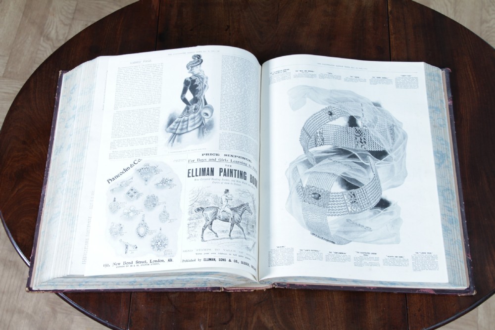 Large Antique Victorian Book 'The Illustrated London News 1898 July - Dec' Books View III