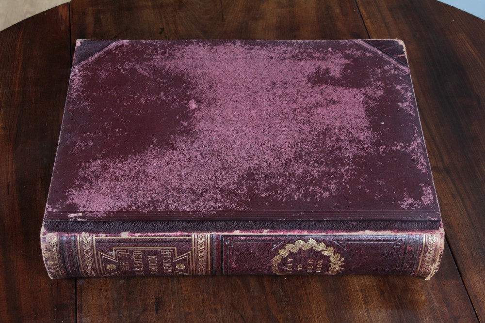 Large Antique Victorian Book 'The Illustrated London News 1898 July - Dec' Books View VIII