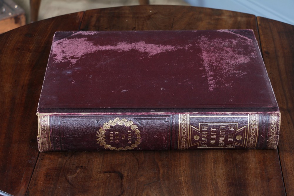 Large Antique Victorian Book 'The Illustrated London News 1898 July - Dec' Books View IX