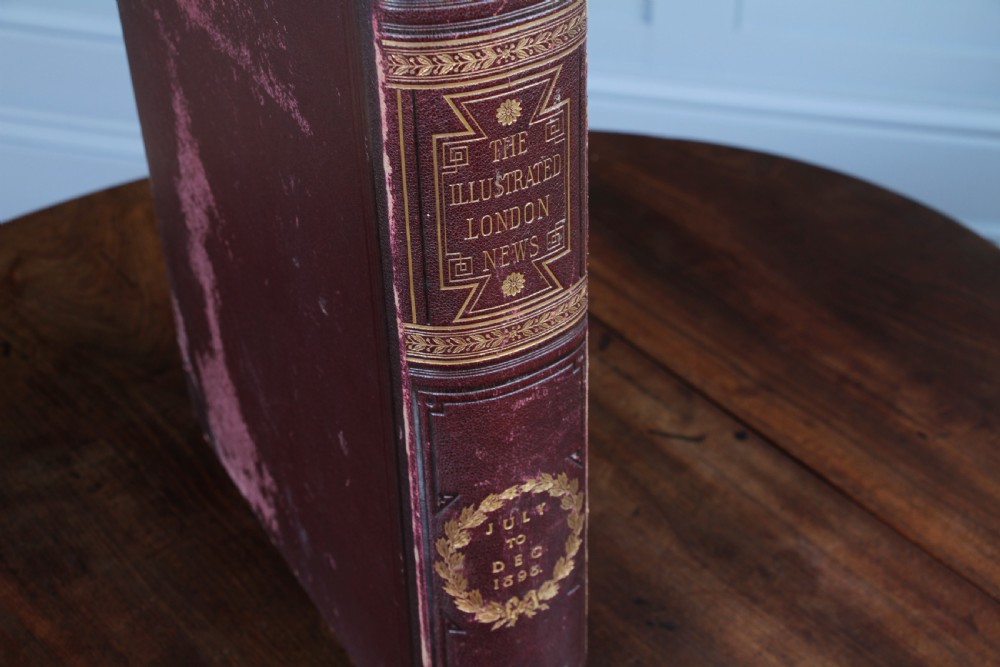 Large Antique Victorian Book 'The Illustrated London News 1898 July - Dec' Books View X