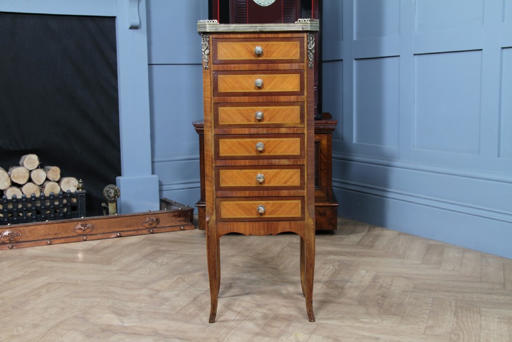 Small Antique French Louis XVI Inlaid Kingwood 6 Drawer Chest Lingerie Semanier View II