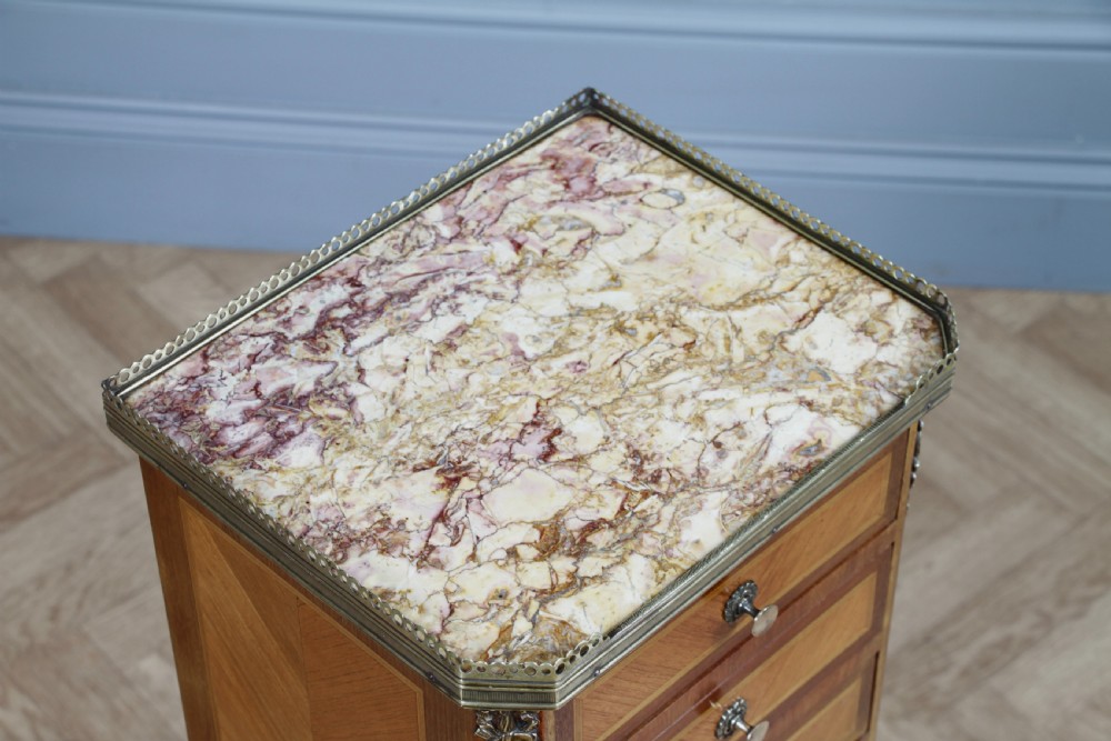 Small Antique French Louis XVI Inlaid Kingwood 6 Drawer Chest Lingerie Semanier View XIII