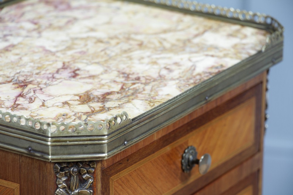 Small Antique French Louis XVI Inlaid Kingwood 6 Drawer Chest Lingerie Semanier View XIV