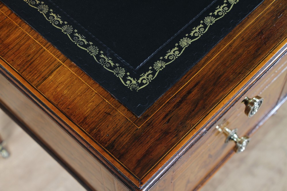 Edwardian Rosewood Inlaid Satinwood Marquetry Ladies Writing Desk View XVIII