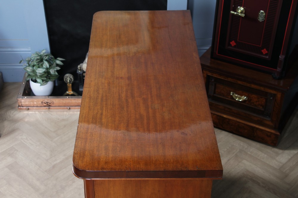 Outstanding Original Antique Victorian Flame Grain Mahogany Chest of 5 Drawers C1870 View VIII
