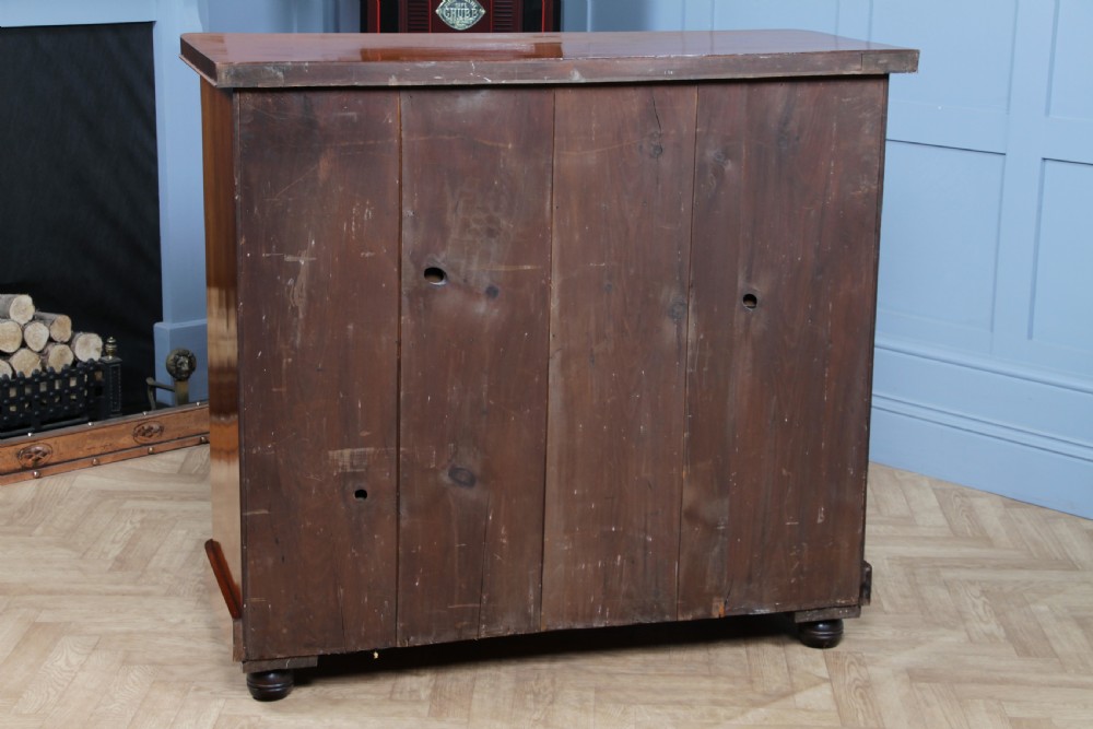 Outstanding Original Antique Victorian Flame Grain Mahogany Chest of 5 Drawers C1870 View XXI