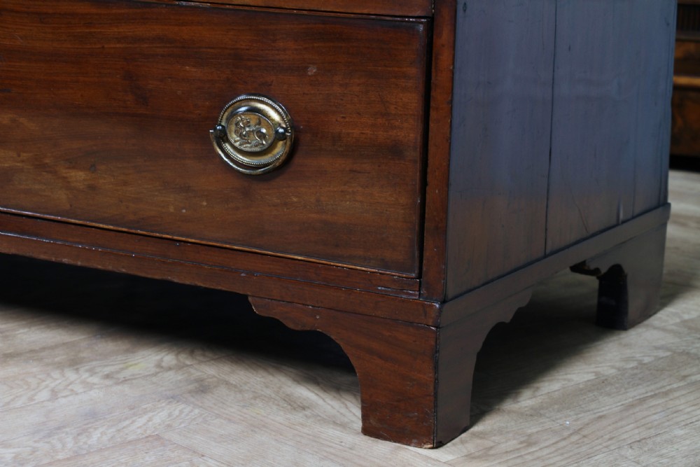 Original Antique Georgian Mahogany Chest Bank of 6 Drawers 3 over 3 Restored C1830 View XIII