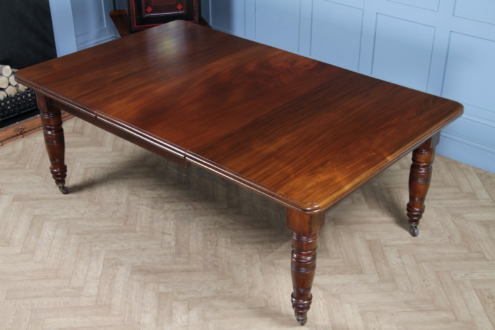 Antique Late Victorian Solid Mahogany Grand Wind Out 1 Leaf Dining Table C1880 View VII