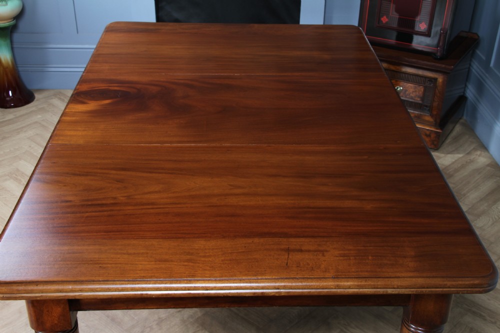 Antique Late Victorian Solid Mahogany Grand Wind Out 1 Leaf Dining Table C1880 View XIII