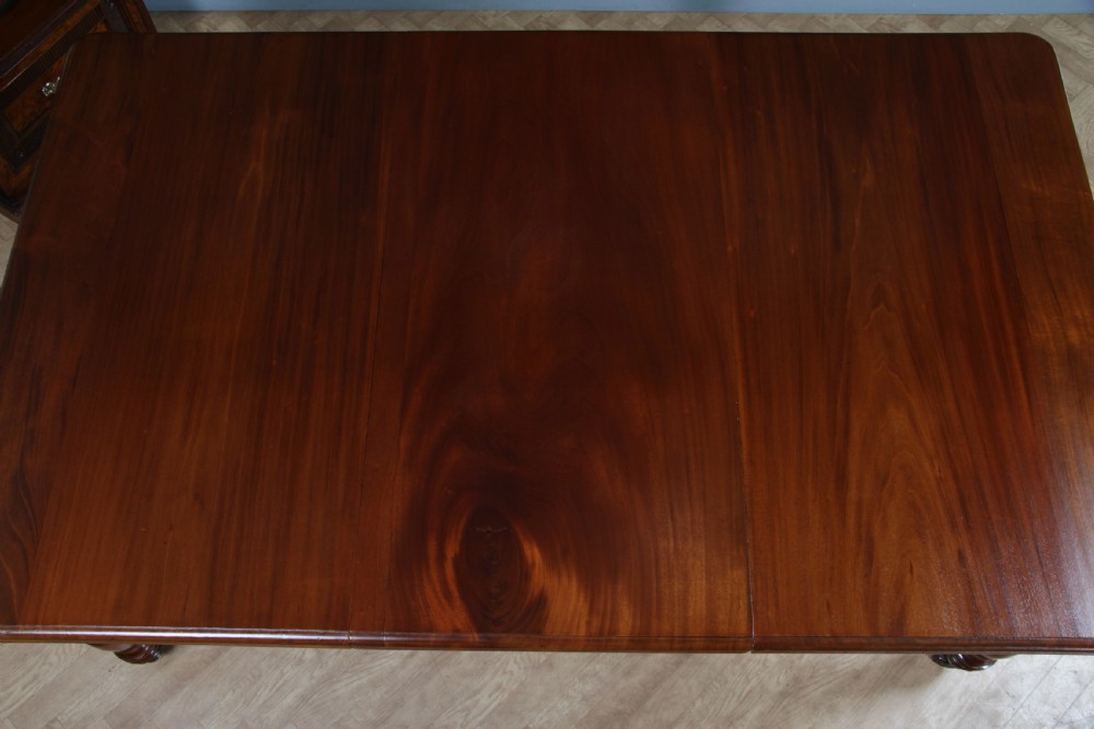 Antique Late Victorian Solid Mahogany Grand Wind Out 1 Leaf Dining Table C1880 View XIV