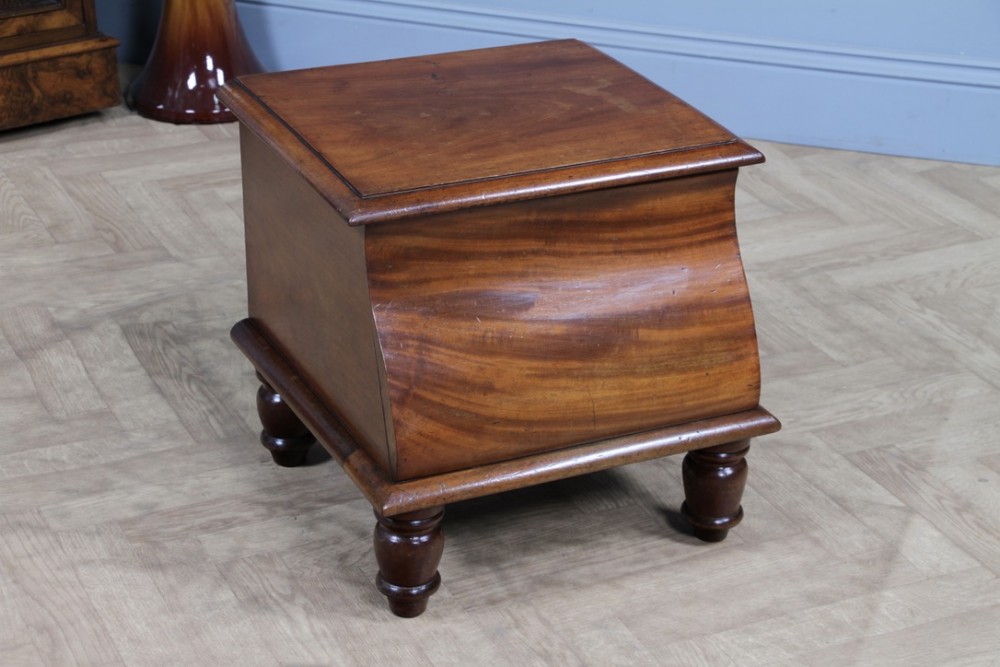 Antique Victorian Mahogany Library Step Commode Cabinet 