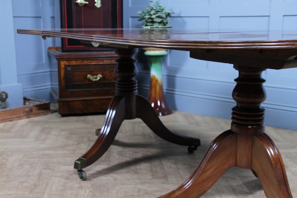 Antique Georgian Regency Mahogany D End Pedestal Dining Table C1820 View VI