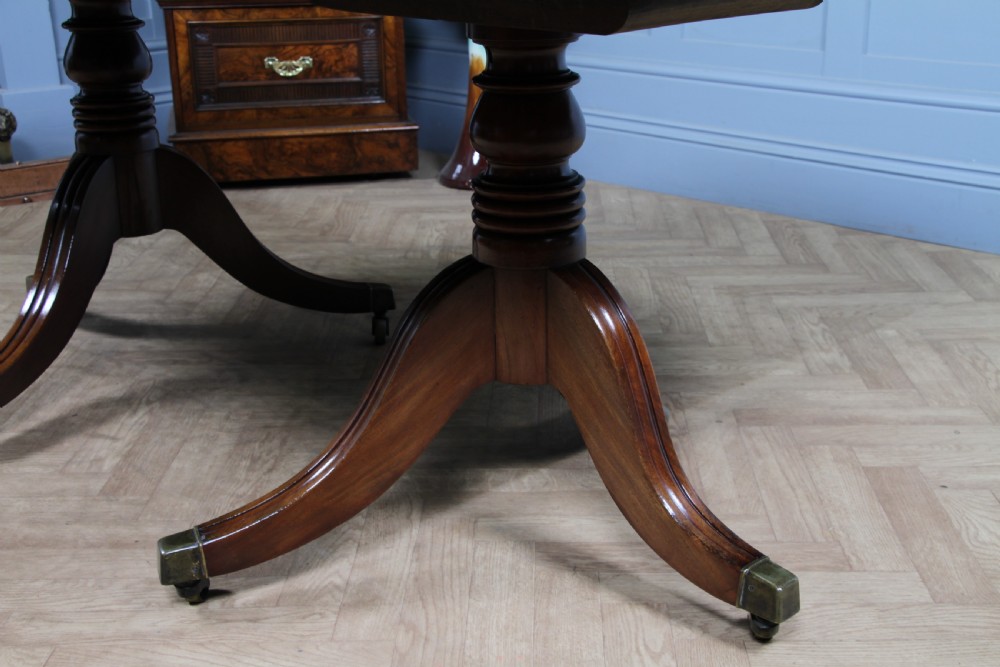 Antique Georgian Regency Mahogany D End Pedestal Dining Table C1820 View IX