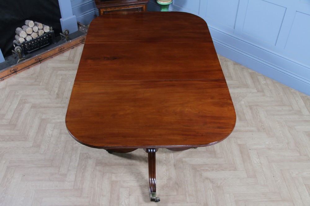 Antique Georgian Regency Mahogany D End Pedestal Dining Table C1820 View XIII