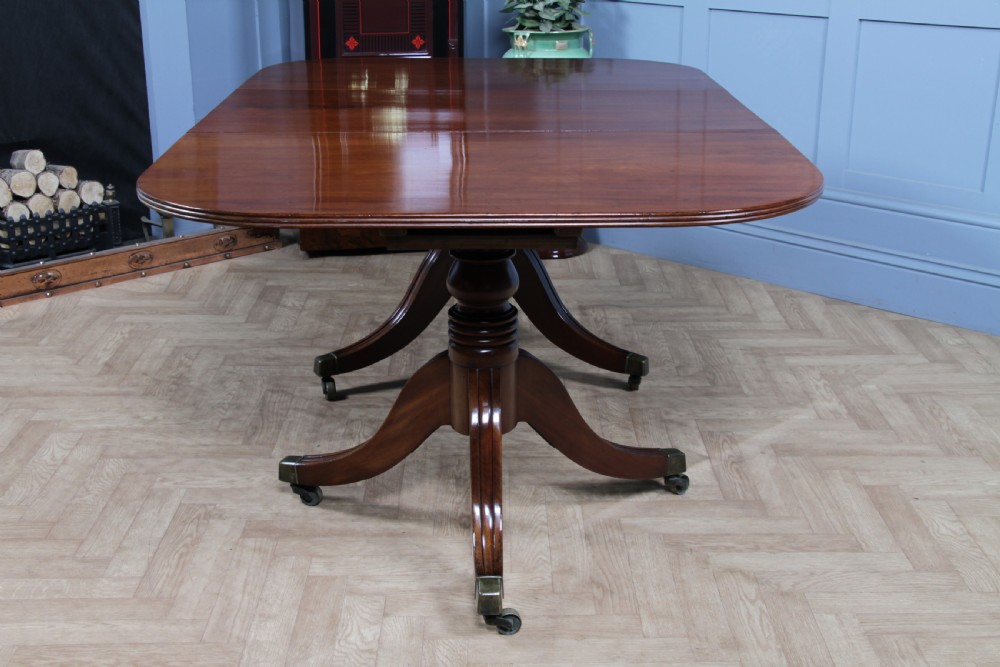 Antique Georgian Regency Mahogany D End Pedestal Dining Table C1820 View XIV