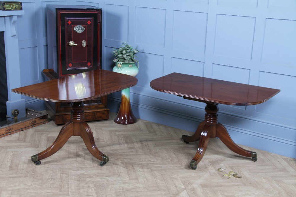 Antique Georgian Regency Mahogany D End Pedestal Dining Table C1820 View XVIII