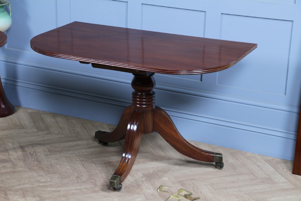 Antique Georgian Regency Mahogany D End Pedestal Dining Table C1820 View XIX