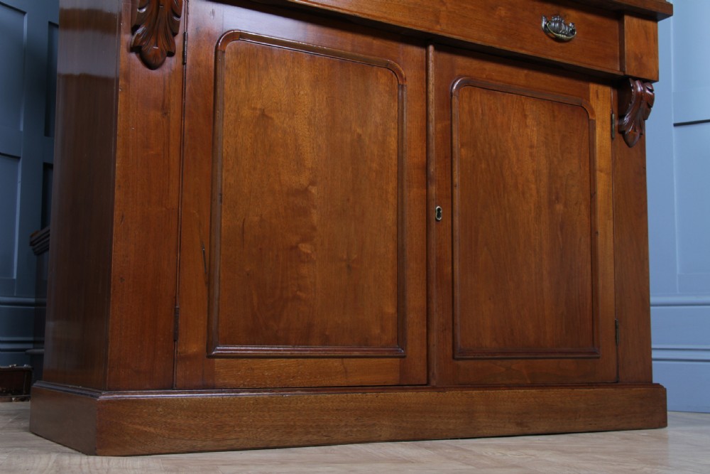 Antique Late Victorian 19th Century Solid Walnut Glazed Bookcase Cabinet C1880 View XVII