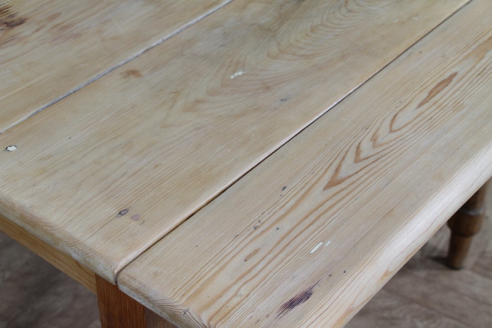 Original Antique Victorian Pine Scrub Top Drop Leaf Pembroke Table With Drawer View XVII