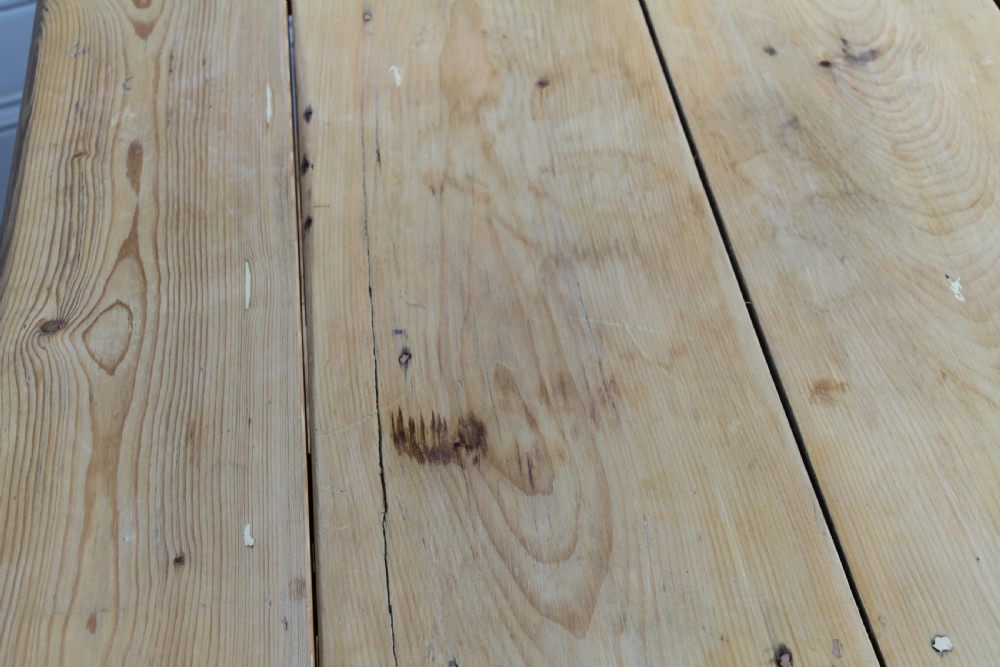Original Antique Victorian Pine Scrub Top Drop Leaf Pembroke Table With Drawer View XXI