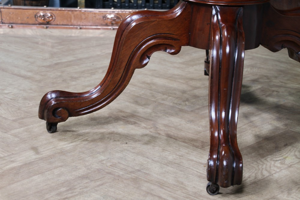 Antique Victorian Mahogany Tilt Top Oval Carved Breakfast Dining Table C1880 View XVI