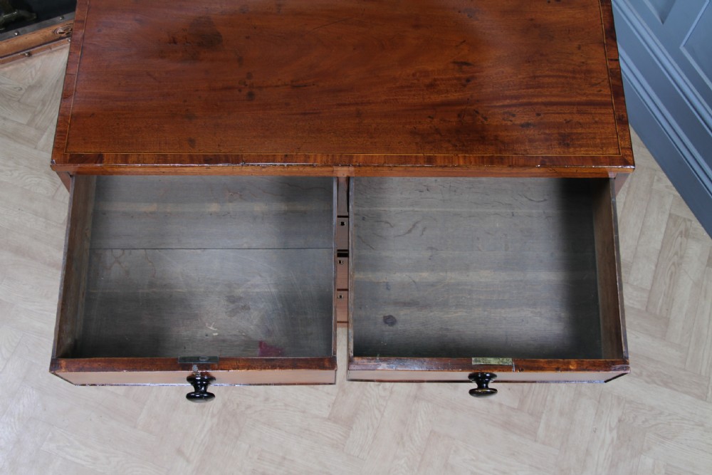 Original Antique Georgian Figured Mahogany Chest Bank of 5 Drawers Restored C1820 View XVI