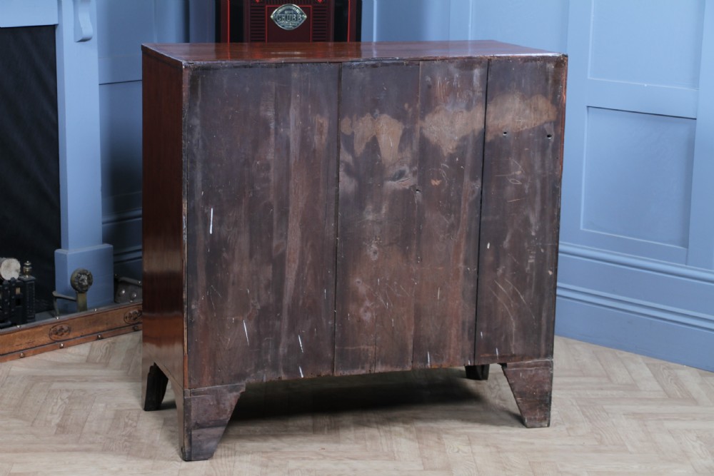 Original Antique Georgian Figured Mahogany Chest Bank of 5 Drawers Restored C1820 View XXIII