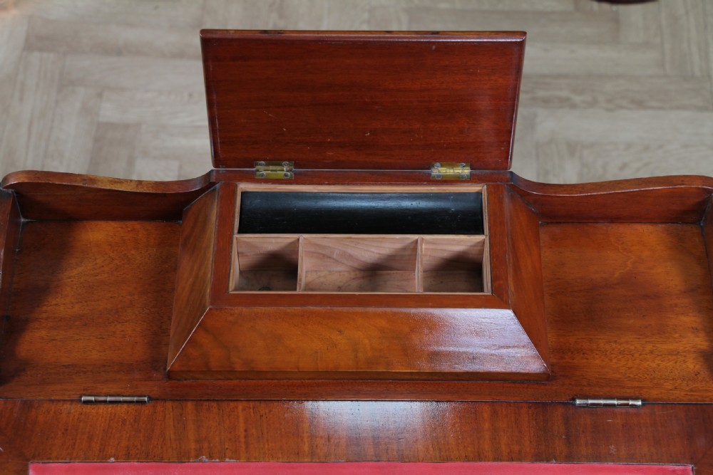 Original Antique Victorian Mahogany 4 Drawer Davenport Desk Restored Lockable With Keys C1870 View IX