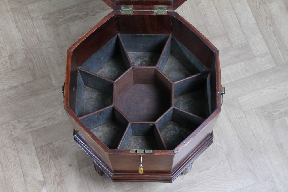 Antique Georgian George III Mahogany Cellarette Wine Cooler Side Table C1790 View IV