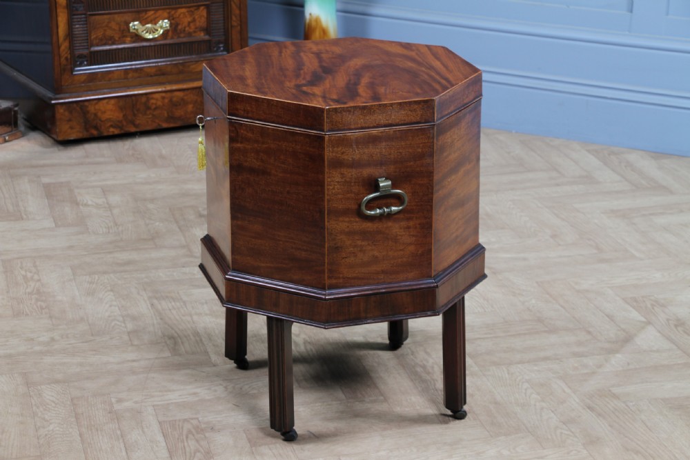 Antique Georgian George III Mahogany Cellarette Wine Cooler Side Table C1790 View VII