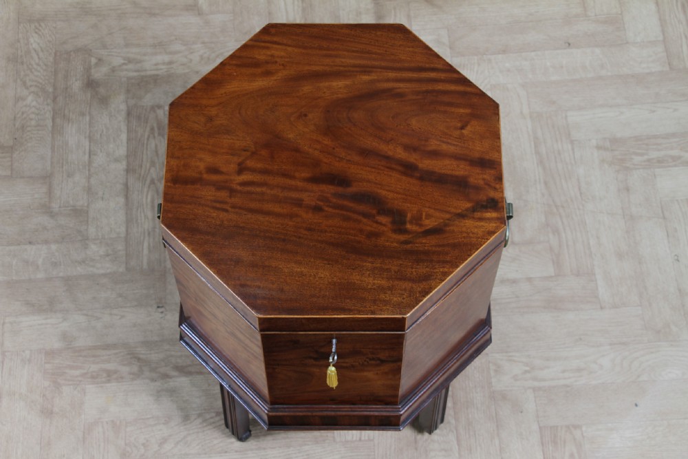 Antique Georgian George III Mahogany Cellarette Wine Cooler Side Table C1790 View X